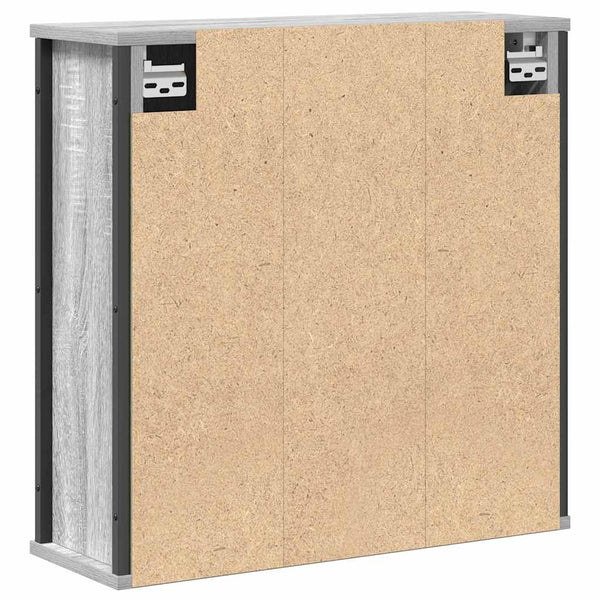 Spiegelgrauer Bad-Wandschrank Rodolfo 60x21x60cm (Sonoma)