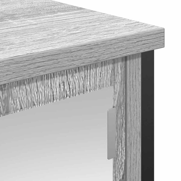 Spiegelgrauer Bad-Wandschrank Rodolfo 60x21x60cm (Sonoma)