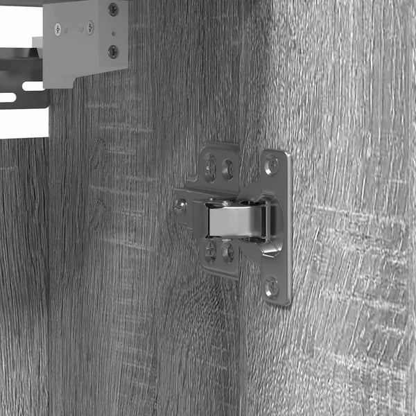 Spiegelgrauer Bad-Wandschrank Rodolfo 60x21x60cm (Sonoma)