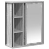 Spiegelgrauer Badezimmer-Wandschrank Monori 50x21x60cm (Sonoma)