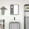 Spiegelgrauer Badezimmer-Wandschrank Monori 50x21x60cm (Sonoma)