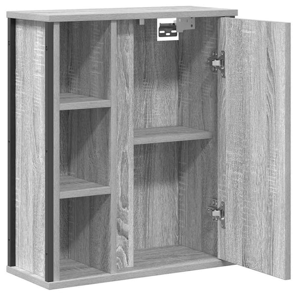 Spiegelgrauer Badezimmer-Wandschrank Monori 50x21x60cm (Sonoma)