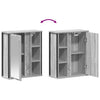 Spiegelgrauer Badezimmer-Wandschrank Monori 50x21x60cm (Sonoma)