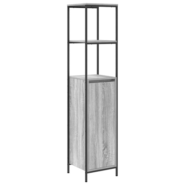 Grauer Sonoma-Badezimmerschrank mit Regalen Tessie 36x35x165cm