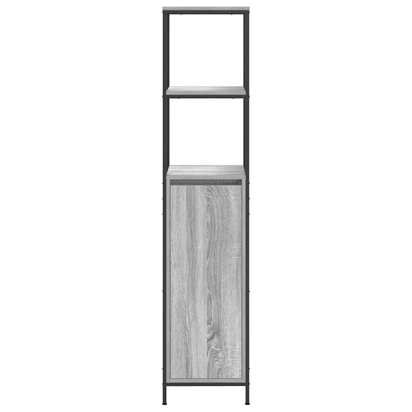 Grauer Sonoma-Badezimmerschrank mit Regalen Tessie 36x35x165cm