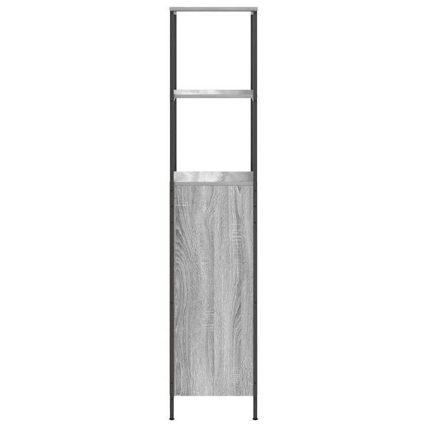 Grauer Sonoma-Badezimmerschrank mit Regalen Tessie 36x35x165cm