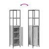 Grauer Sonoma-Badezimmerschrank mit Regalen Tessie 36x35x165cm
