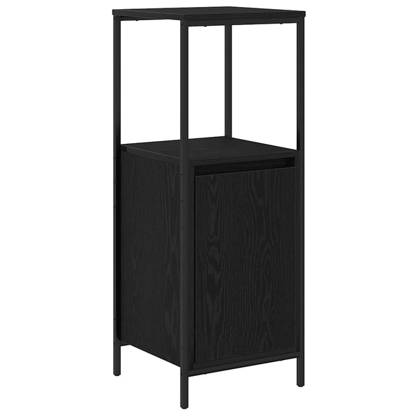 Waschtischunterschrank aus schwarzer Eiche mit Regal Patrauta 36x35x95cm
