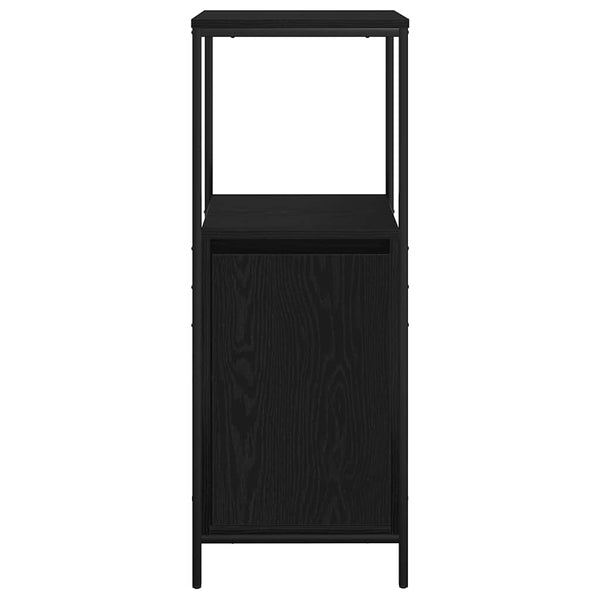 Waschtischunterschrank aus schwarzer Eiche mit Regal Patrauta 36x35x95cm