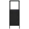 Waschtischunterschrank aus schwarzer Eiche mit Regal Patrauta 36x35x95cm