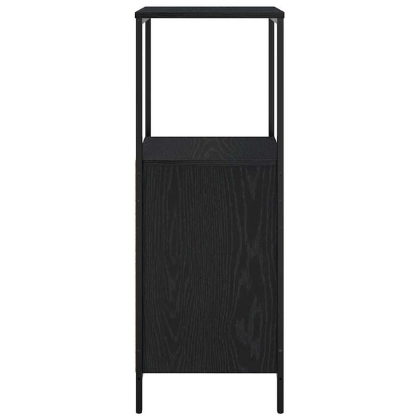 Waschtischunterschrank aus schwarzer Eiche mit Regal Patrauta 36x35x95cm