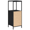 Waschtischunterschrank aus schwarzer Eiche mit Regal Patrauta 36x35x95cm