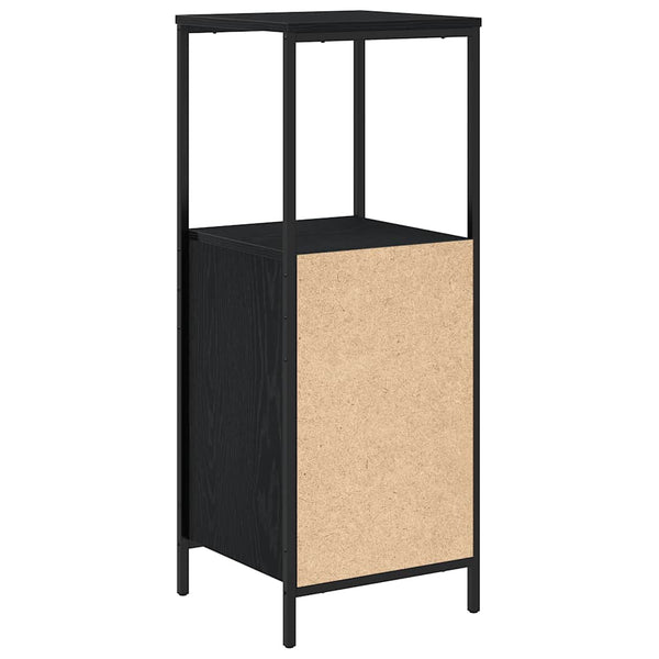 Waschtischunterschrank aus schwarzer Eiche mit Regal Patrauta 36x35x95cm
