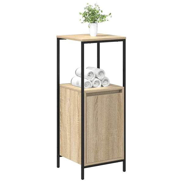 Sonoma-Eiche Badschrank mit Regalen Akhtar 36x35x95cm