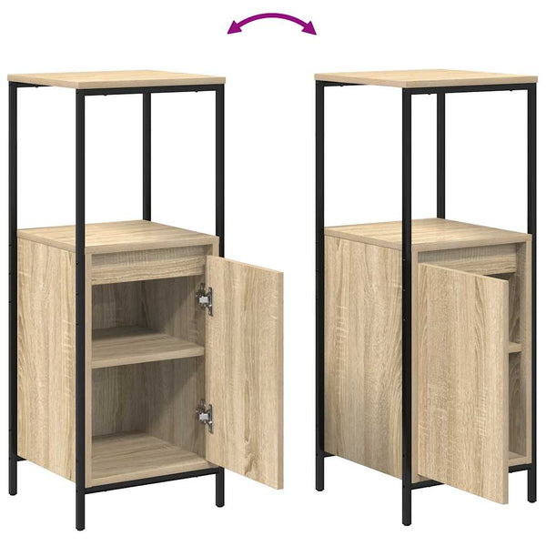 Sonoma-Eiche Badschrank mit Regalen Akhtar 36x35x95cm