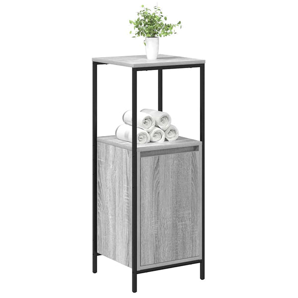 Grauer Sonoma-Badschrank mit Regalen Sarahi 36x35x95cm