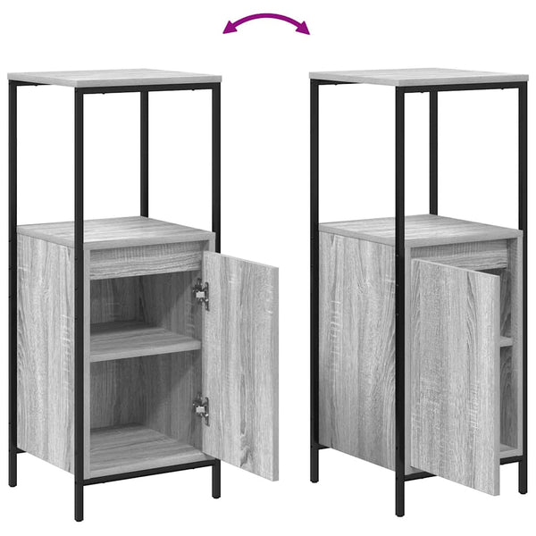 Grauer Sonoma-Badschrank mit Regalen Sarahi 36x35x95cm