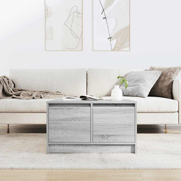 Grauer Couchtisch mit Schubladen Agrifin 70,5x70x40cm (Sonoma)