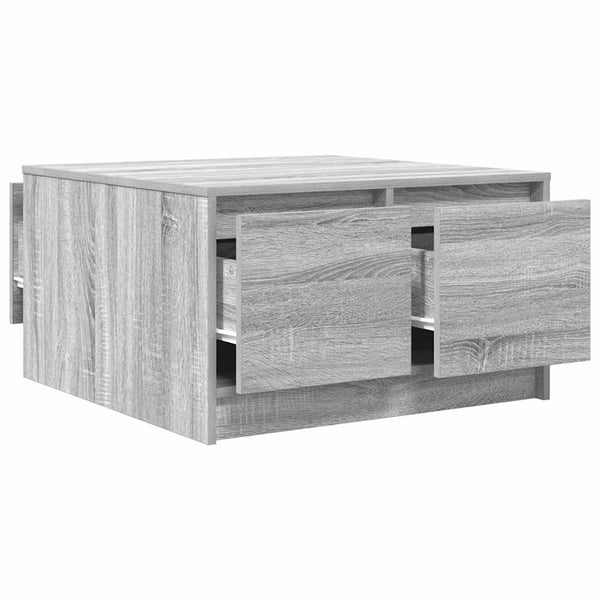 Grauer Couchtisch mit Schubladen Agrifin 70,5x70x40cm (Sonoma)
