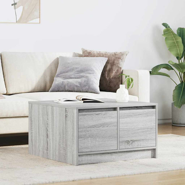 Grauer Couchtisch mit Schubladen Agrifin 70,5x70x40cm (Sonoma)