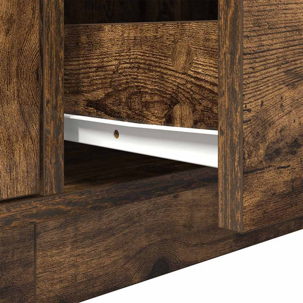 Savutammi tv-taso led-valoilla Kiersten 160,5x41x50cm
