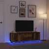 Vanha puu tv-taso led-valoilla Kiersten 160,5x41x50cm