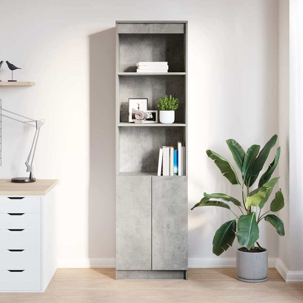 Betongrauer Schrank Haden 50x35x180cm (Holz)