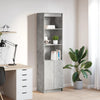 Betongrauer Schrank Haden 50x35x180cm (Holz)