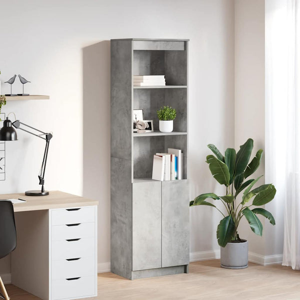 Betongrauer Schrank Haden 50x35x180cm (Holz)