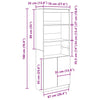 Räuchereiche Schrank Haden 70x35x180cm (Holz)