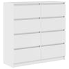 Weißes Sideboard Rosen 100x35x99cm (Holz)
