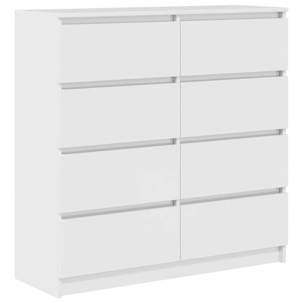 Weißes Sideboard Rosen 100x35x99cm (Holz)