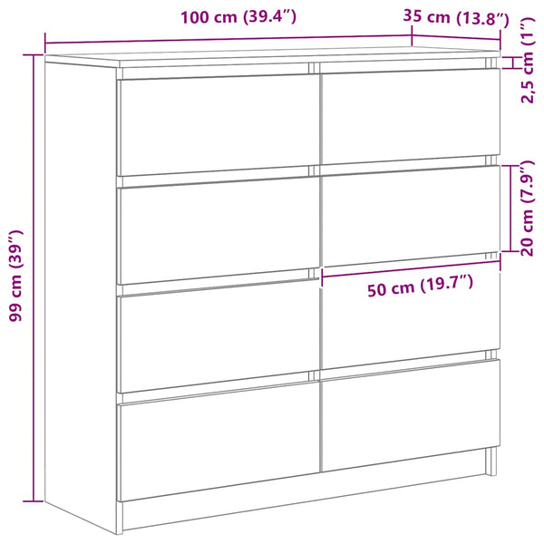 Weißes Sideboard Rosen 100x35x99cm (Holz)