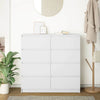 Weißes Sideboard Rosen 100x35x99cm (Holz)