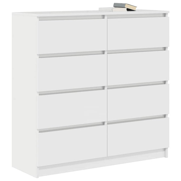 Weißes Sideboard Rosen 100x35x99cm (Holz)