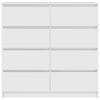 Weißes Sideboard Rosen 100x35x99cm (Holz)