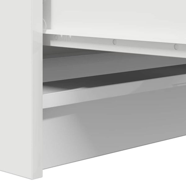 Weißes Sideboard Rosen 100x35x99cm (Holz)