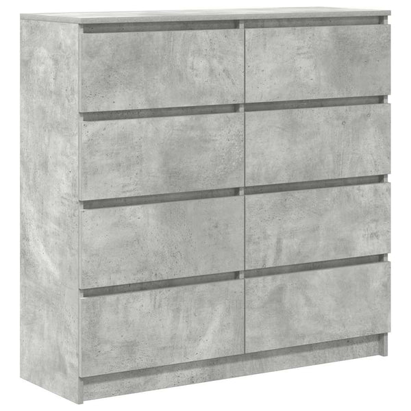 Betongraues Sideboard Rosen 100x35x99cm (Holz)