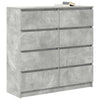 Betongraues Sideboard Rosen 100x35x99cm (Holz)