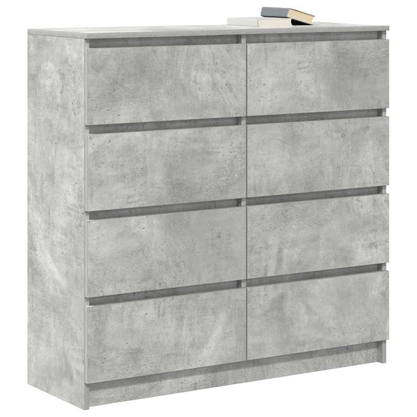Betongraues Sideboard Rosen 100x35x99cm (Holz)