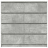 Betongraues Sideboard Rosen 100x35x99cm (Holz)