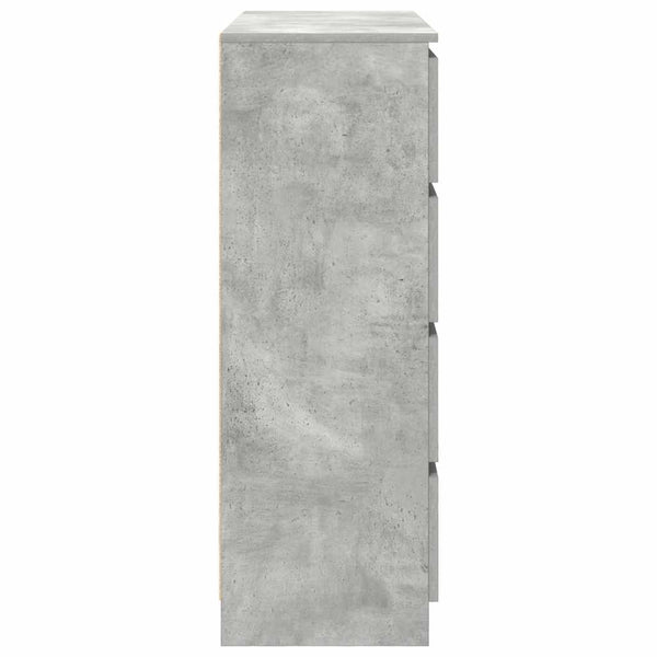 Betongraues Sideboard Rosen 100x35x99cm (Holz)