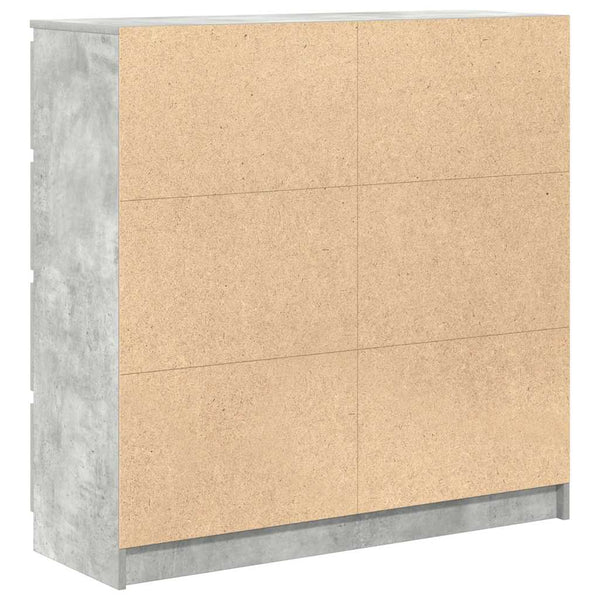 Betongraues Sideboard Rosen 100x35x99cm (Holz)