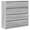 Graues Sideboard Rosen 100x35x99cm (Holz)