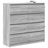 Graues Sideboard Rosen 100x35x99cm (Holz)