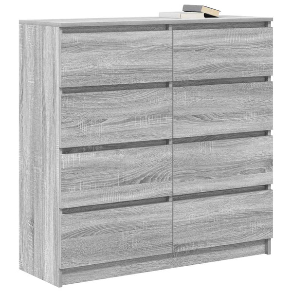 Graues Sideboard Rosen 100x35x99cm (Holz)