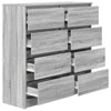 Graues Sideboard Rosen 100x35x99cm (Holz)