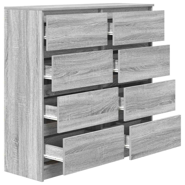 Graues Sideboard Rosen 100x35x99cm (Holz)