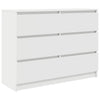 Weißes Sideboard Christian 100x35x76cm (Holz)