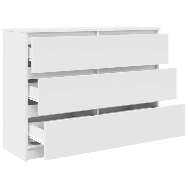 Weißes Sideboard Christian 100x35x76cm (Holz)